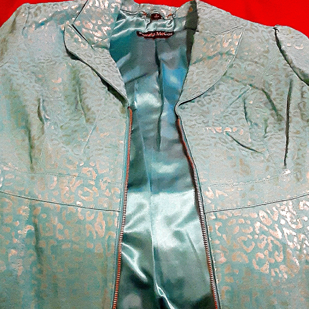 Pamela McCoy leather jacket